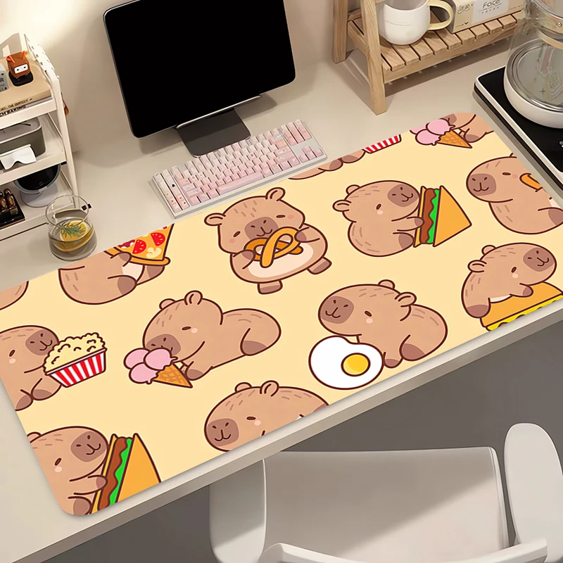 

Игровой коврик для мыши, компьютерный коврик Kawaii с рисунком капибары, настольный коврик для мыши, геймерский профессиональный коврик для мыши премиум-класса, аксессуары для контроля скорости