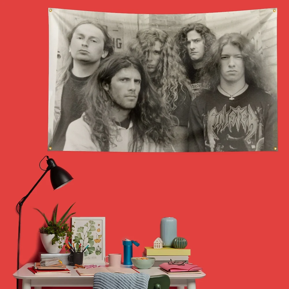 Cannibal Corpse Death Metal Flag 3x5 FT 90x150cm Polyester Decorative Banner Tapestry For Music Fans Bedroom Wall Decoration