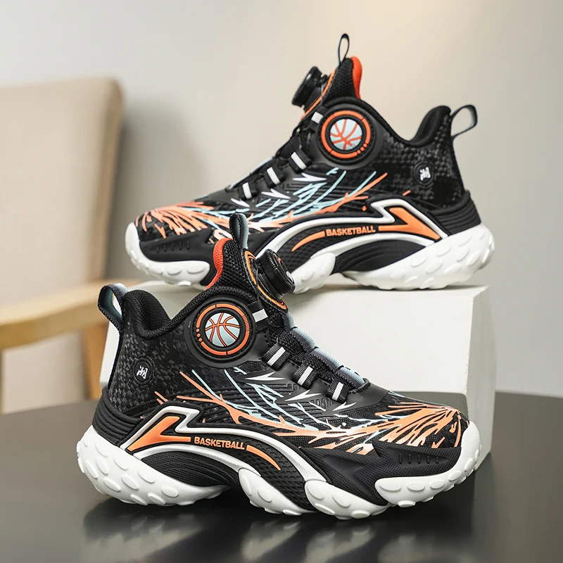 

Childrens Sneakers Fashion New Lightweight Non-Slip Training Boys Basketball Shoes School Running Sports Tennis Shoes for Kids