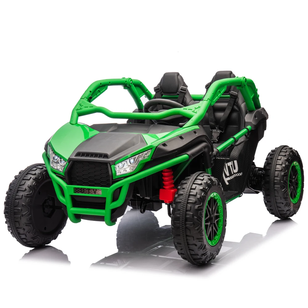 UTV Kiddie de dos asientos de 24 V con controles parental, ancho del asiento de 20 pulgadas, para mayores de 3 años. Coche eléctrico para niños