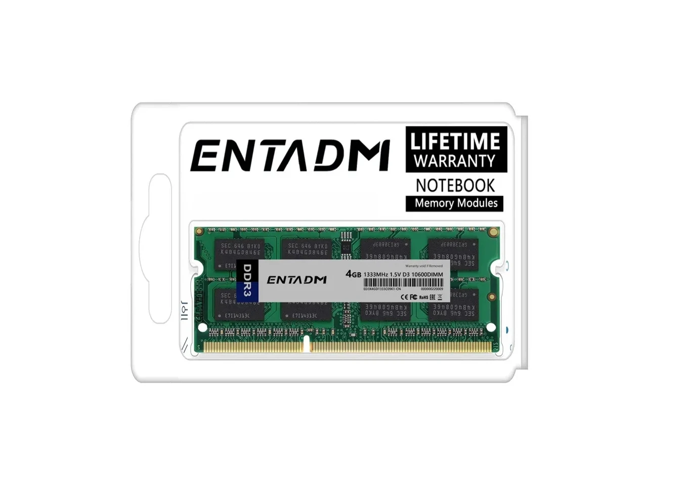ENTADM DDR3 2×4GB ノートブック デスクトップ メモリ 1333MHz 1.5V SO-DIMM