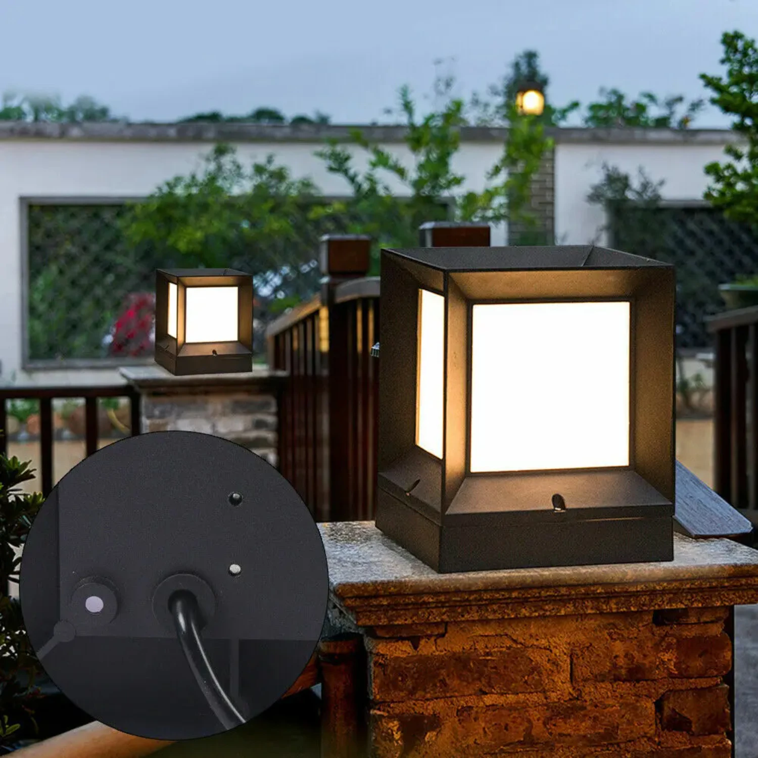 

New LOYALHEARTD Square Pillar Light Outdoor Lantern Garden Lighting Gate Landscape Post Lamp