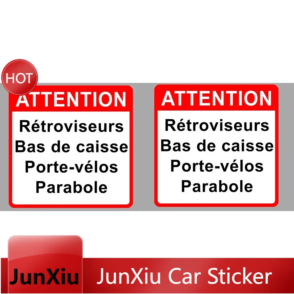 Autocollant X Attention Retros Parabole Velo pour camping-car, fourgonnette, caravane, anti-rayures, anti-décoloration, vinyle adhésif pour porte de garage