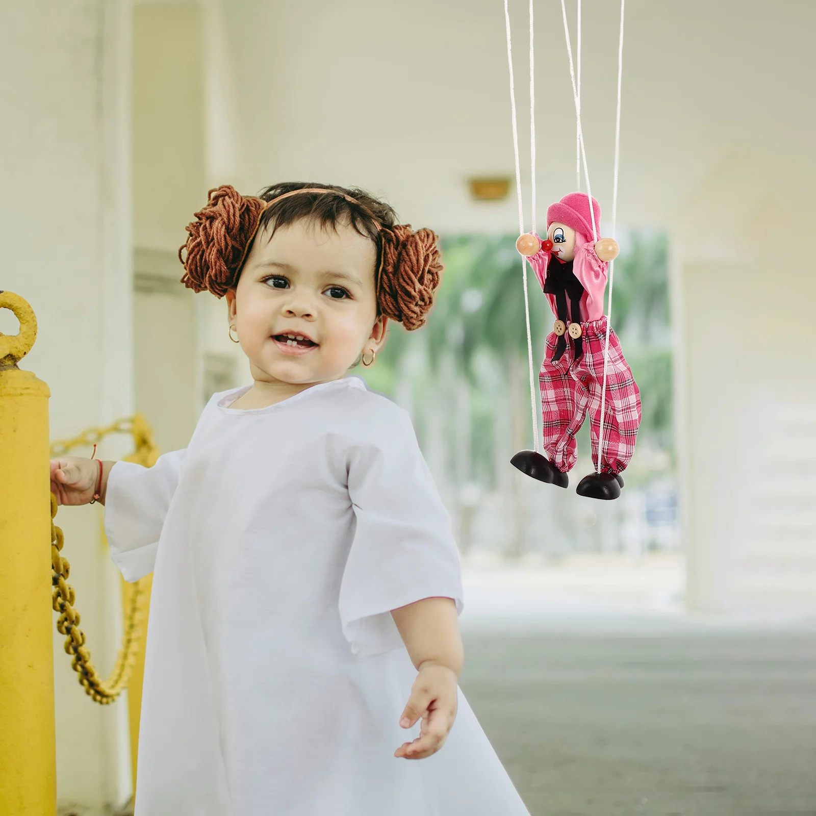 Puppe Interaktive Piraten Spielzeugpuppen für Kinder Heben Sie den Faden an Eltern-Kind-Kegel Holz Holz