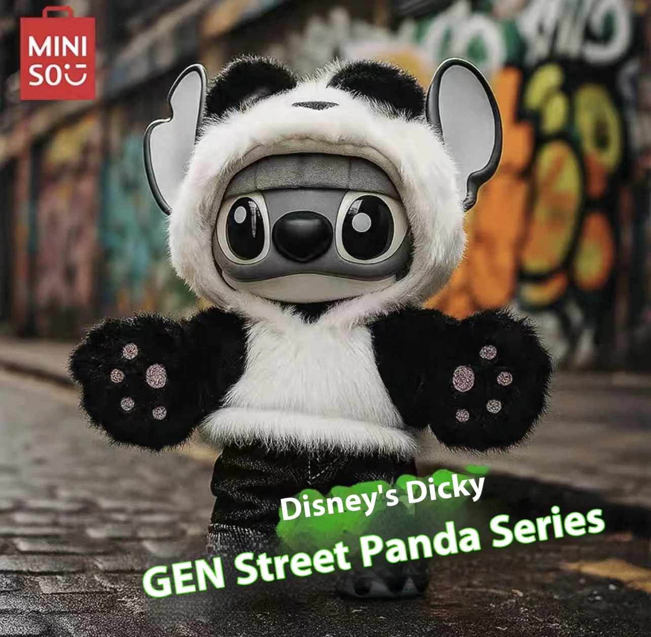 Gorąca sprzedaż Oryginalny Stitch GenZ Street Series Panda Limited Edition Emalia Niespodzianka Pluszowy Wisiorek Śliczny Model Ozdoba Prezent