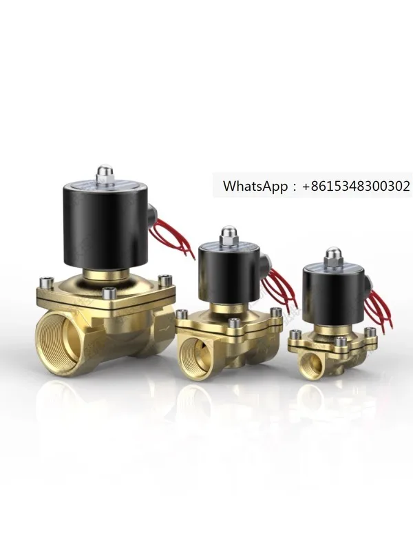 Normally closed all copper solenoid valve control valve on/off valve water valve air valve 220V24V4 points 6 points DN1520