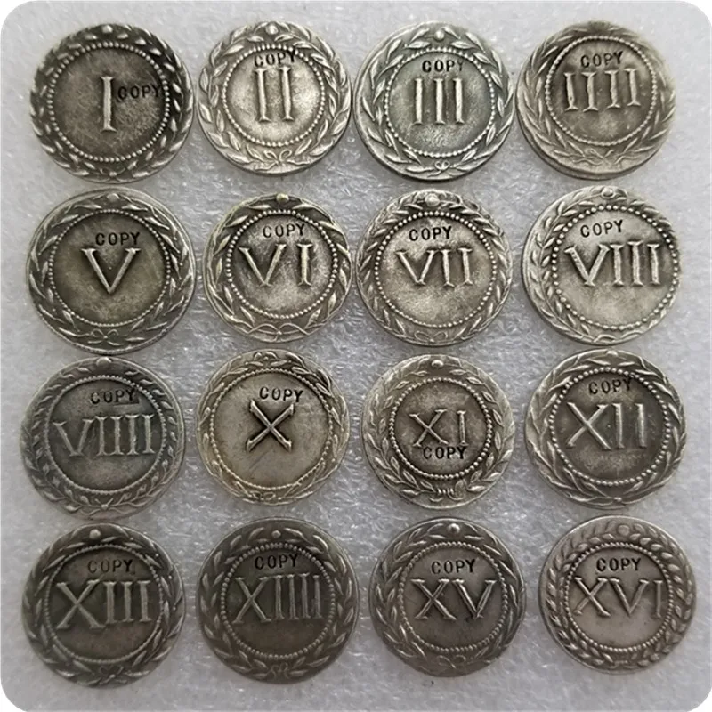 GREEK ROMAN SPINTRIAE EROTIC TOKENS MEDAL BIRTHDAY SEX SEXUAL GIFT 16 PCS COPY COINS