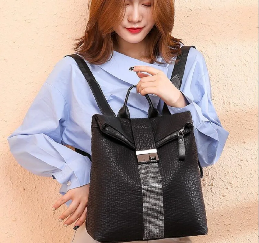 New Women's Fashion Trend High Quality Soft Leather Backpack Large Capacity Anti-theft Travel Backpacks Shoulder Bags School Bag
