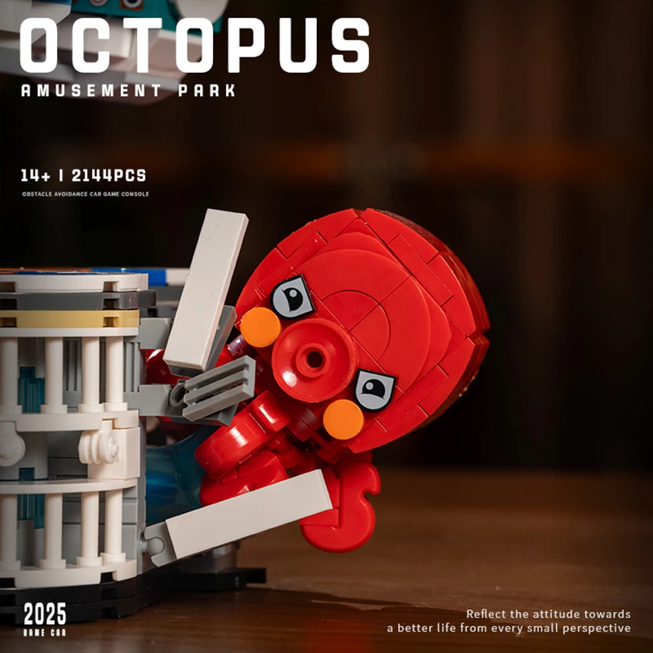 Ciudad Undersea Paradise dibujos animados pulpo parque de atracciones modelo bloques de construcción con módulo de potencia montaje DIY ladrillos juguetes regalo para niños