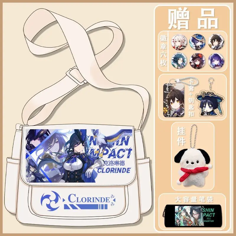 Genshin Impact Single Shoulder Ginku Chise Sosuke Boys And Girls Elementary Junior High School Large Capacity Crossbody Bag Ani
