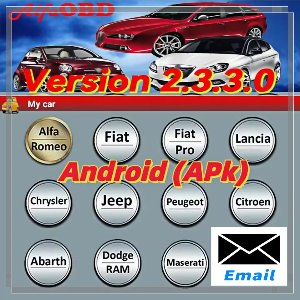 Best Selling AlfaOBD 2.3.3.0 (for Android) Full Licensed diagnostic RAM Chrysler Jeep Peugeot Citroën Alfa Fiat Lancia Abarth Do