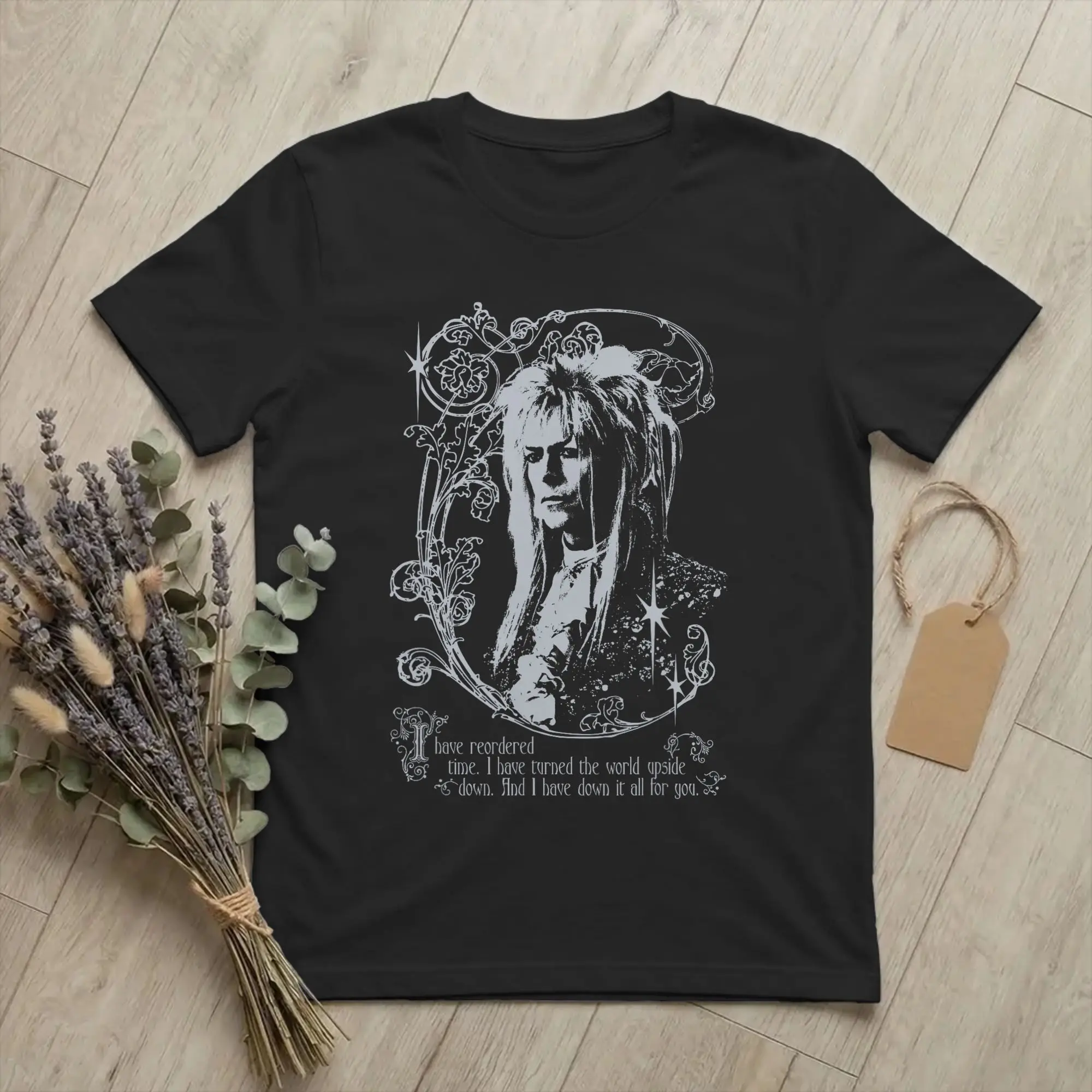Labyrinths Jareth Move The Stars for No One T Shirt Men Cotton Amazing T-Shirt Round Neck Tees Short Sleeve Clothing Original