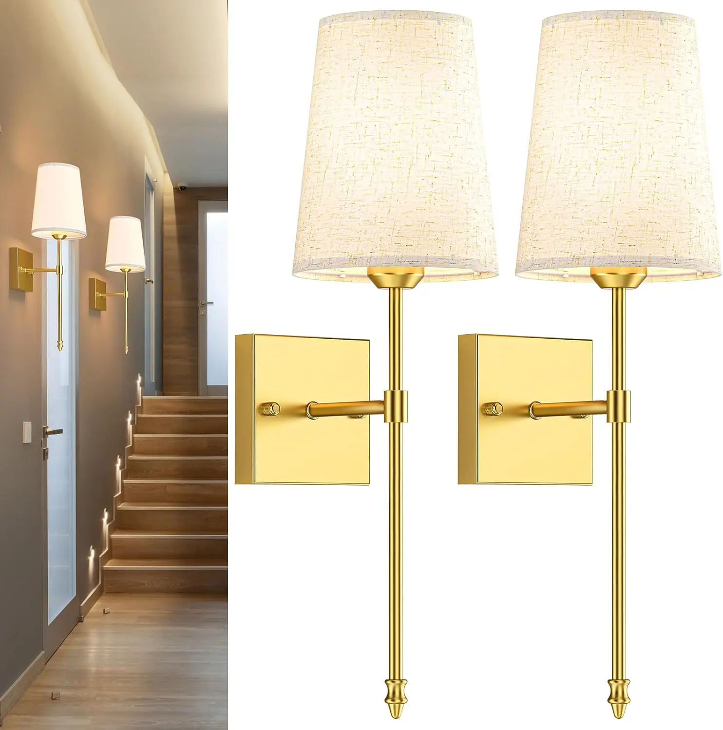 

5000mAh Indoor Wall Lamp Lights 15 Colors cordless wall sconces for Bedroom Living Room,Battery Operated Wall Sconce Set of 2