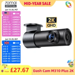 70mai Dash Cam M310 Plus 2K 1440P 143°FOV F1.55 Smart Voice Control 24H Parking Guard Night Vision 70mai M310 Plus 2K Car DVR