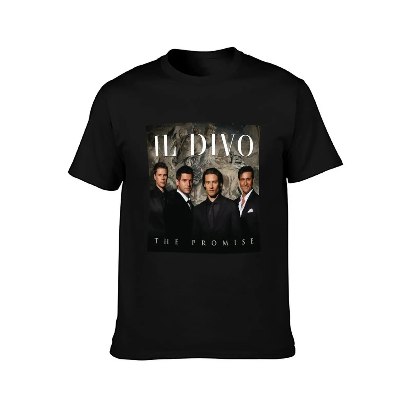 Il Divo the promise T-Shirt, Summer Casual Cotton Tee, Oversized Streetwear Tops, Vintage Graphic Print, Loose Fit Short Sleeve