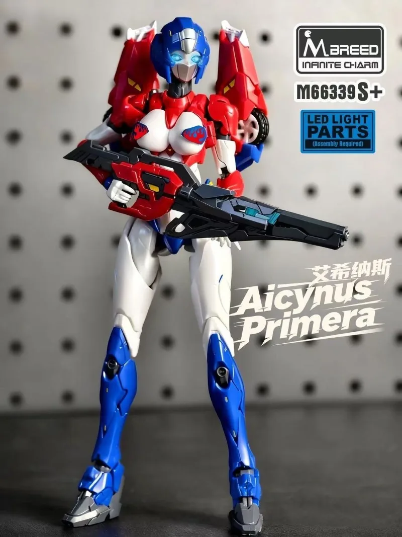 Original Transformation Action Figures Toys Aicynus Primera Arcee Charming Mecha Red and Blue OP M66339S Assembly Model Toys
