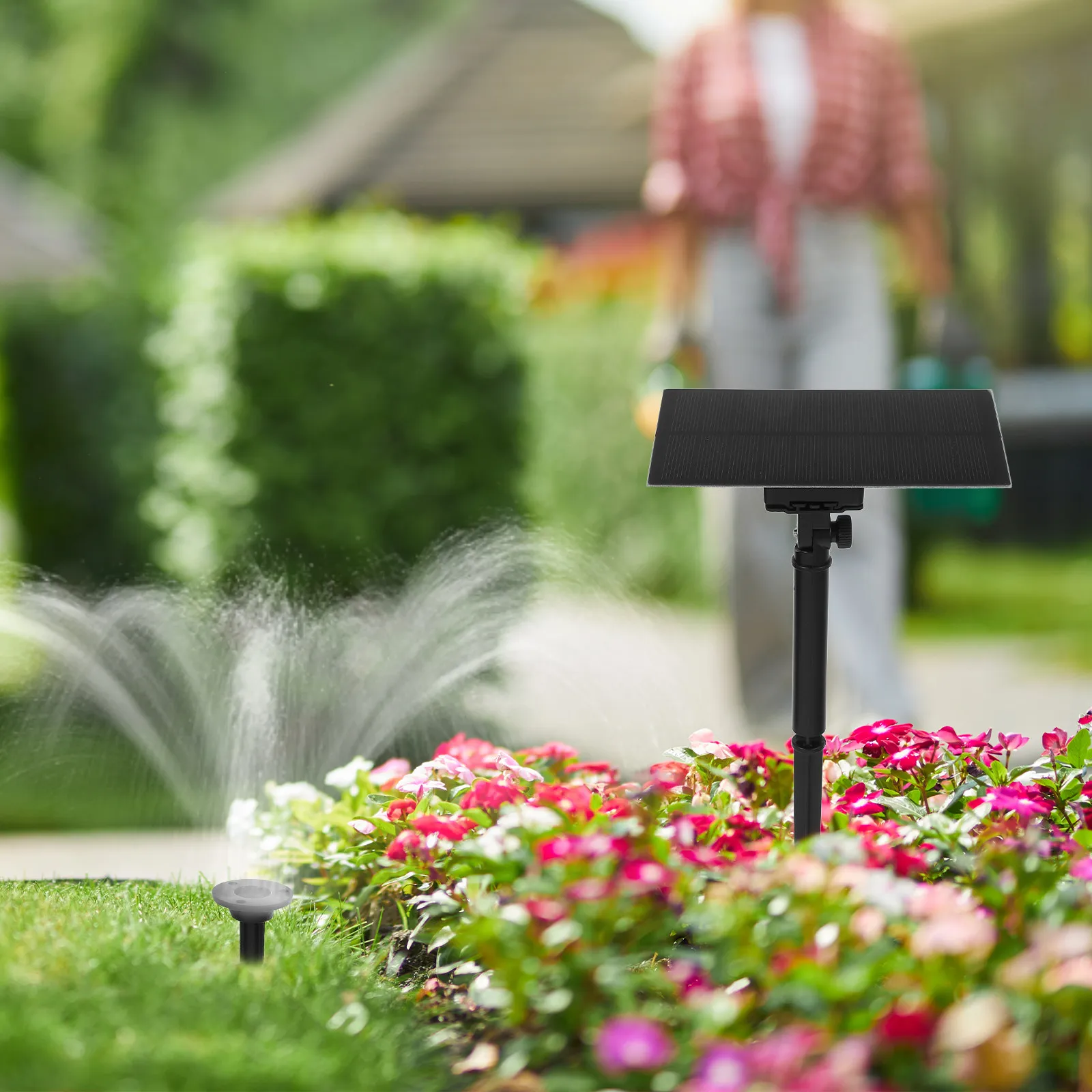 Solar Fountain for Small Gardens, Patios, Bird Baths & Ponds – No Electricity Needed, Tranquil Water Display