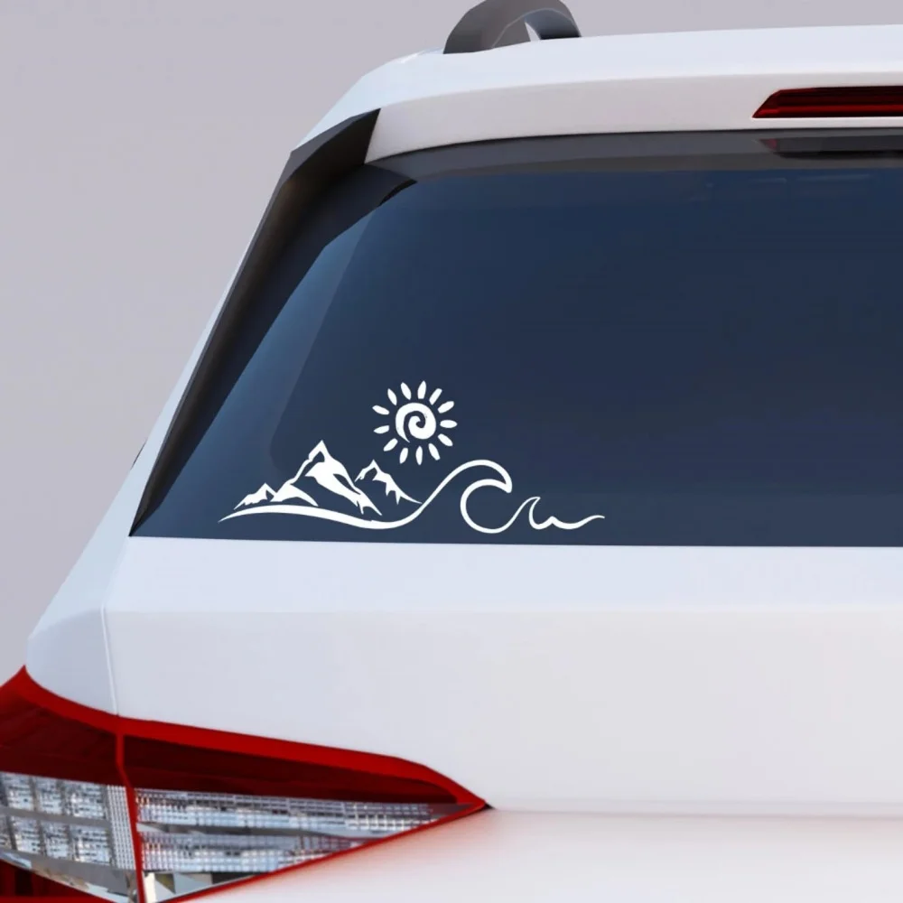 Mountain and sea RV travel, pickup truck rear windshield side window body personalized decals waterproof motorcycle stickers