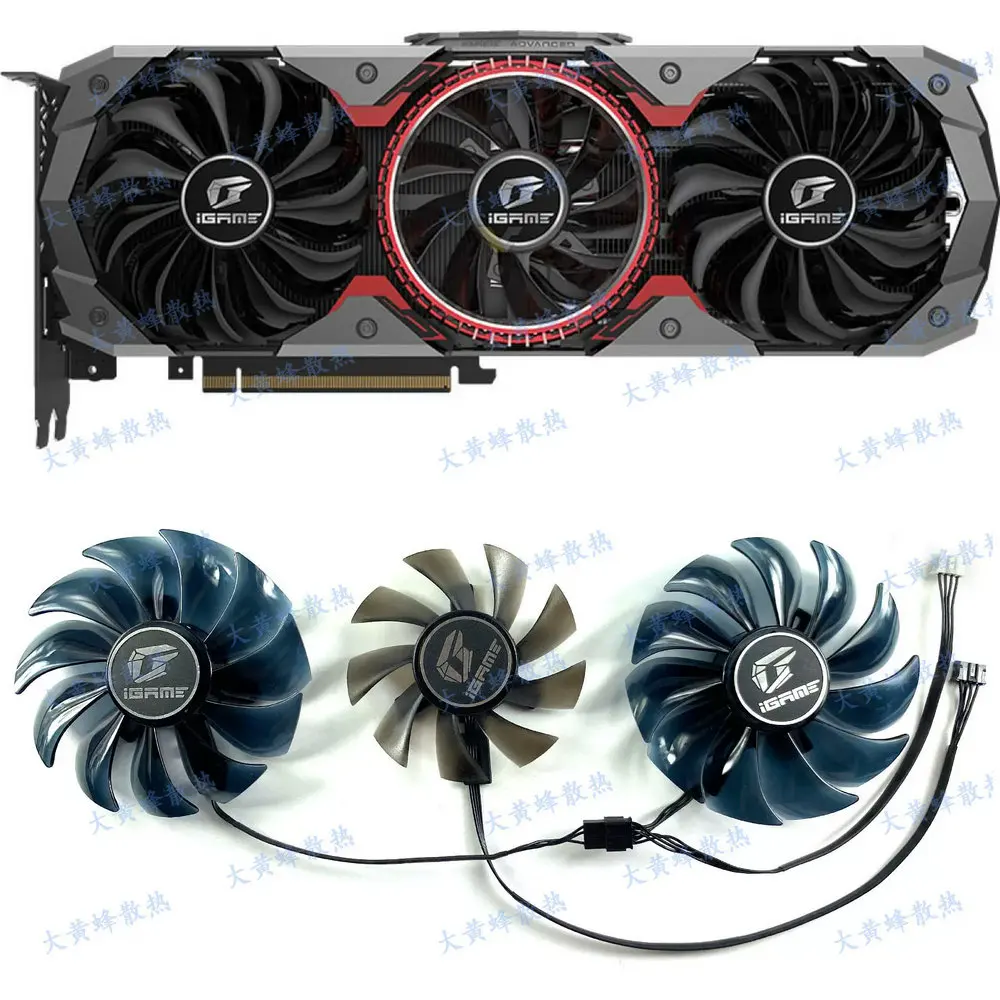 New the Cooling Fan for POWERCOLOR RX6800 RX6800XT Red Dragon Graphics Video Card