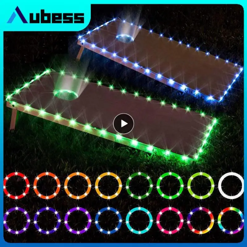 

Переменный режим освещения Cornhole Board Lights Прочный 16-цветный Rgb Edge Rgb Изменение цвета Пульт дистанционного управления Свет Водонепроницаемый