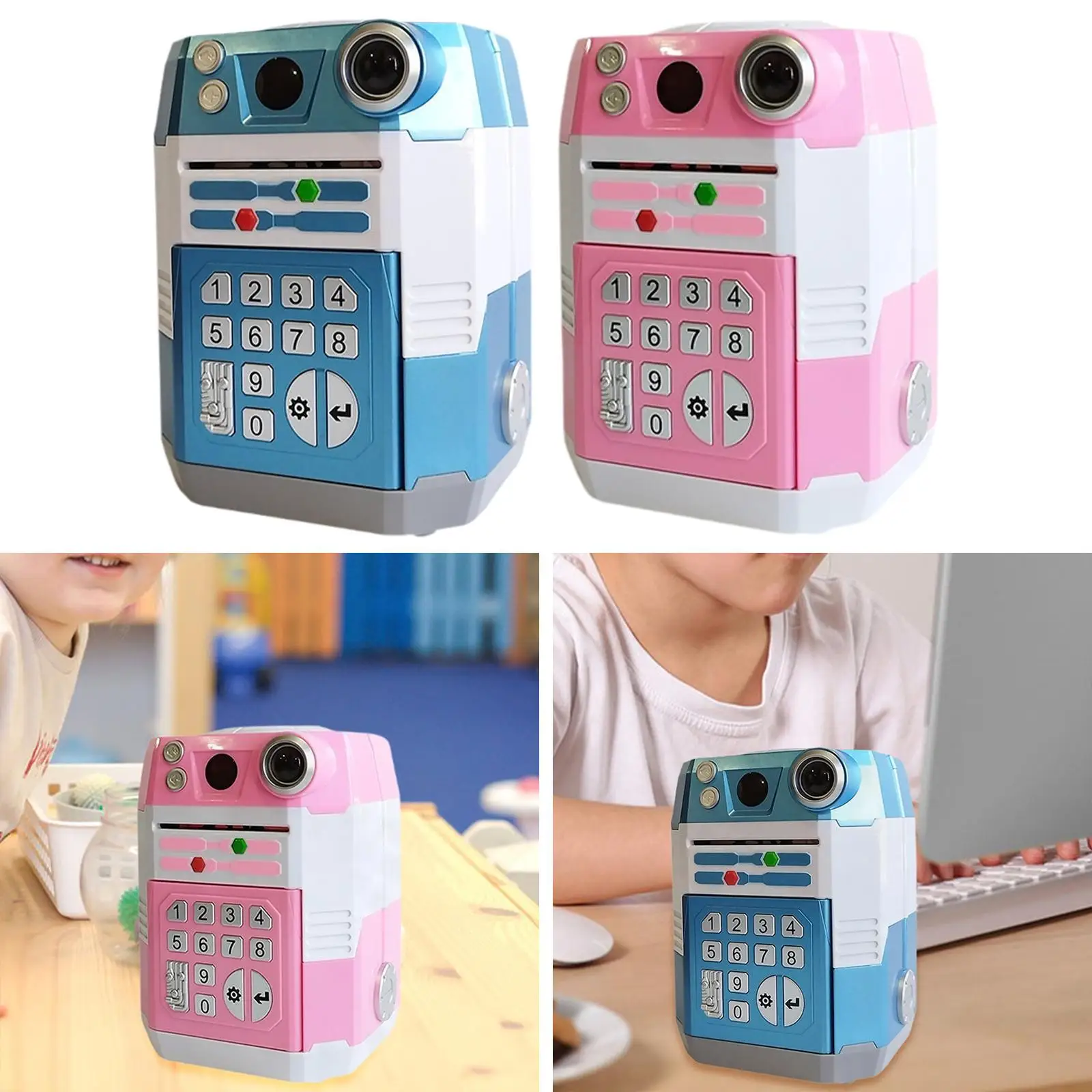 ATM Savings Device for Kids, Money Storage Box with Password Feature for Children