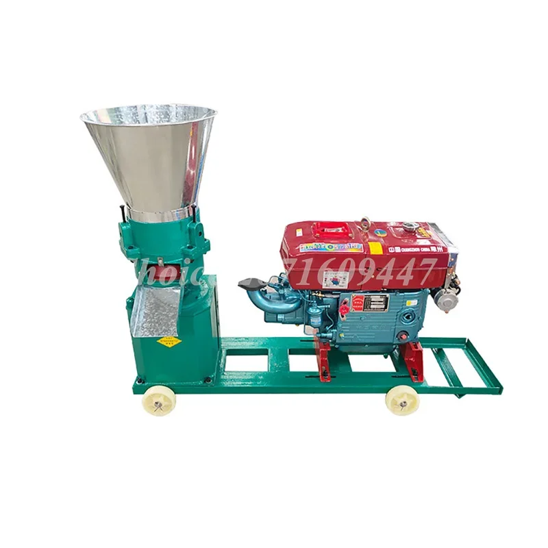 Automatic Diesel Engine Pelletizing Machine for Poultry Feed Processing in Farming Animal Feed Pellet Maker