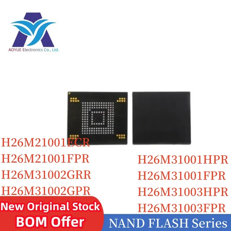 Memory chip NAND FLASH H26M21001ECR H26M21001FPR H26M31002GRR H26M31002GPR H26M31001HPR H26M31001FPR H26M31003HPR H26M31003FPR