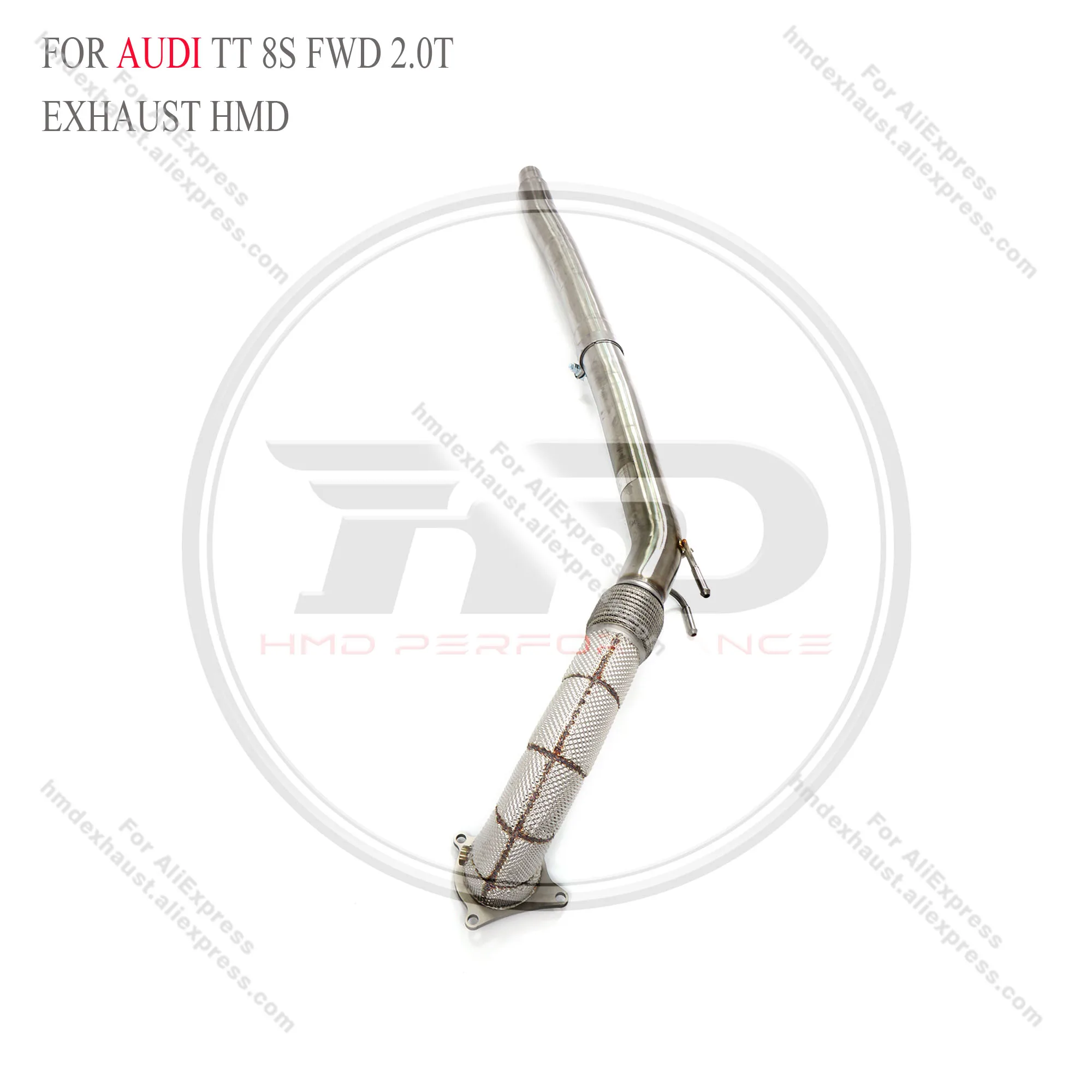 HMD Exhaust System High Flow Performance Downpipe for Audi TT 8S FWD 2.0T With Heat Shield