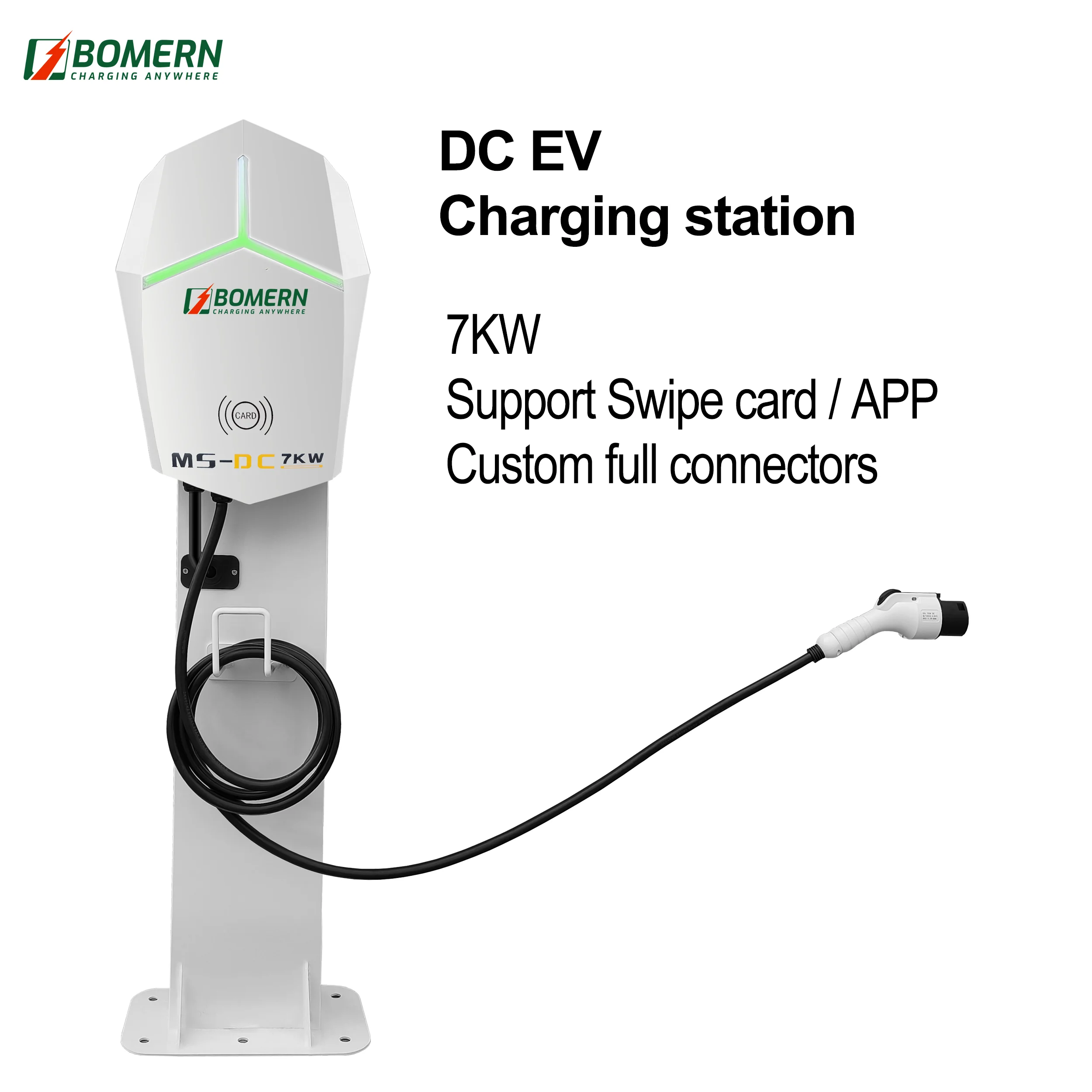 BOMERN-محطة شحن السيارة الكهربائية ، GBT ، 7KW ، EV ، DC ، Wallbox