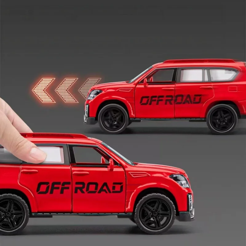 1:36 Scale Alloy Off-road SUV Car Model, Openable 4 Doors With Sunroof, Static Diecast Vehicle Ornament, Multi Colors