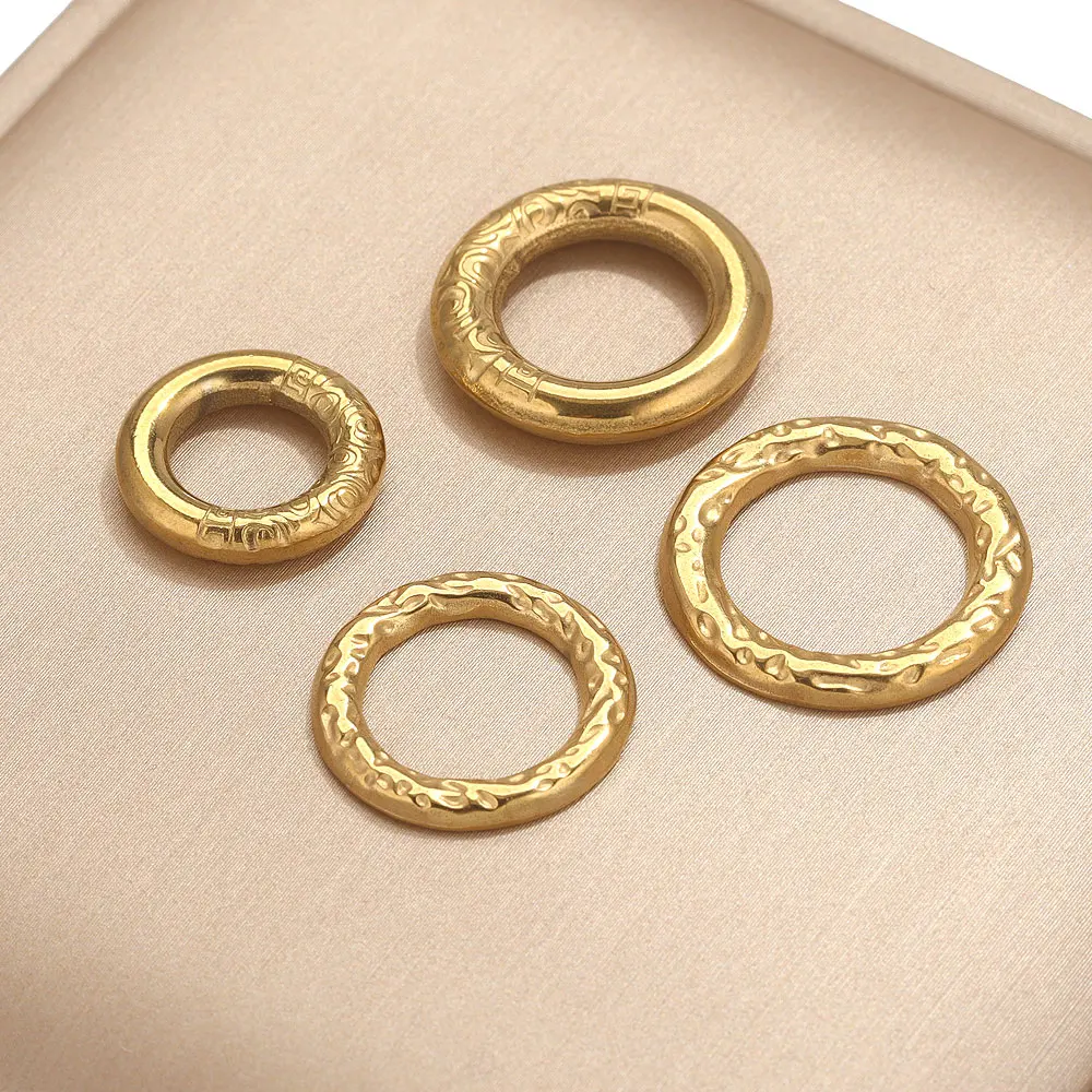 5pcs Stainless Steel Cirque Ring Connector Cahrm Round Closrd Ring Earring Making Supplies Connectors DIY Jewelry Findings