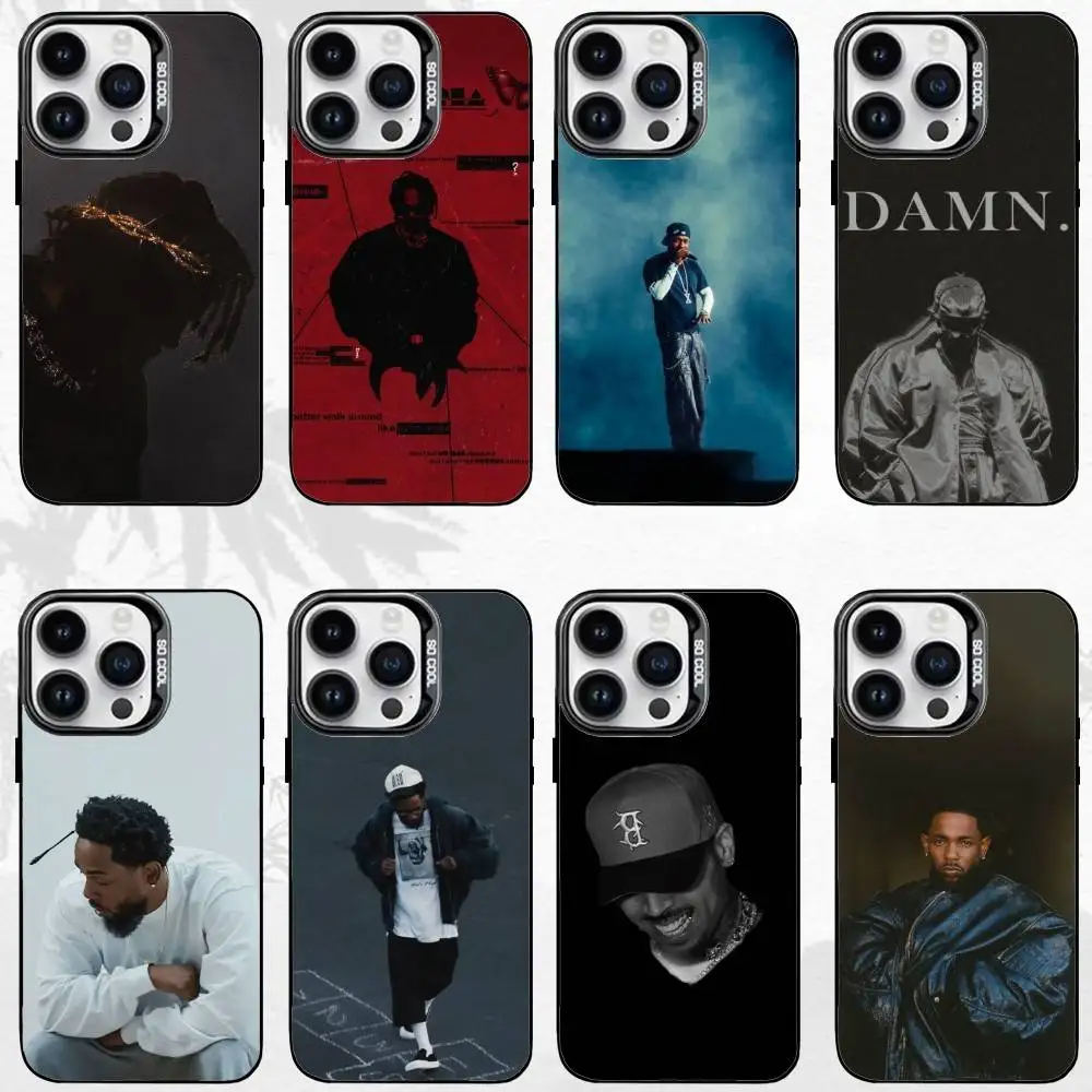 

E-Euphoria K-Kendrick L-Lamar Phone Case For iPhone17,16,15,14,13,12,11 Plus,Pro Max Black Matte Shockproof Cover