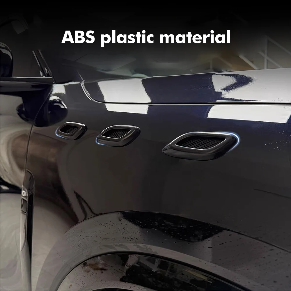 2/6 قطعة سيارة درابزين تقليم مدخل الزخرفية العالمي السيارات هود الديكور غطاء السيارات تدفق الهواء الوفير الجانب تنفيس ملصق مائي اكسسوارات #5