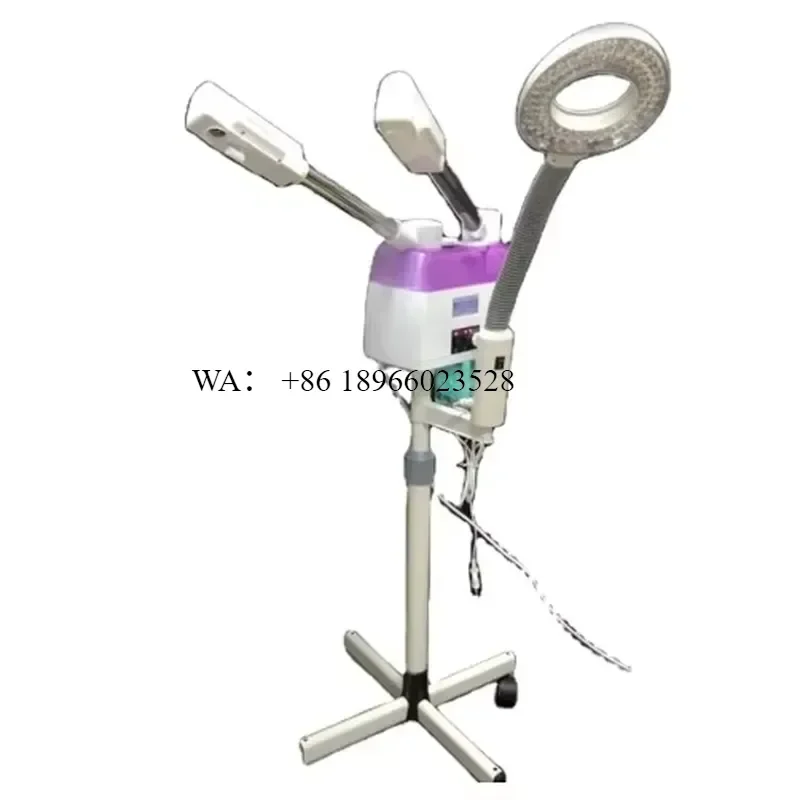 WMWMNU 3 in 1 Facial Steamer with Hot and Cold Spray Function Featuring Magnifying Lamp for Care