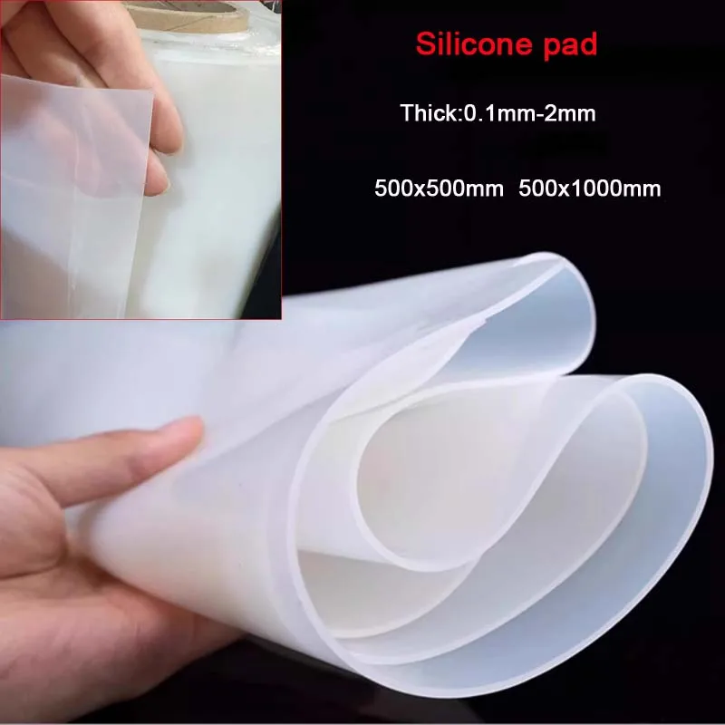 

1 шт., прозрачная силиконовая пленка, лист силиконовой резины высшего качества, толщина 0,1/0,2/0,3/0,4/0,5/0,6-2 мм, ширина 500 мм, длина 500 мм/1 м