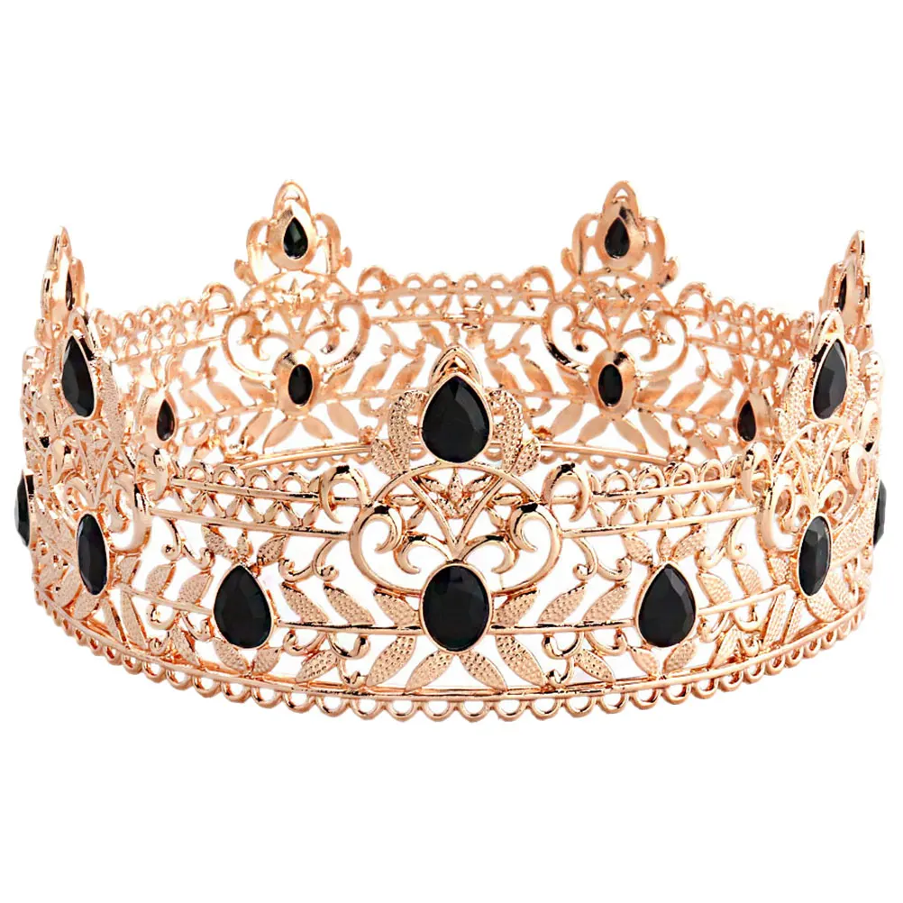 

Alloy Crown Men King Costume Party Accessory Golden Headwear Jewelry Prop King Costume Accessory Wedding Prom