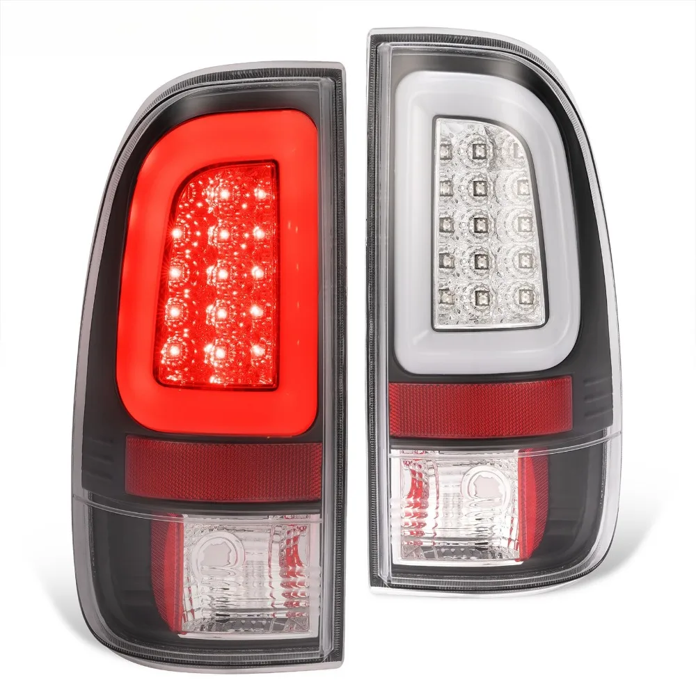 

Chrome For Ford F250 F350 F450 SD SuperDuty 2008-2016 LED Tube Tail Lights Lamps
