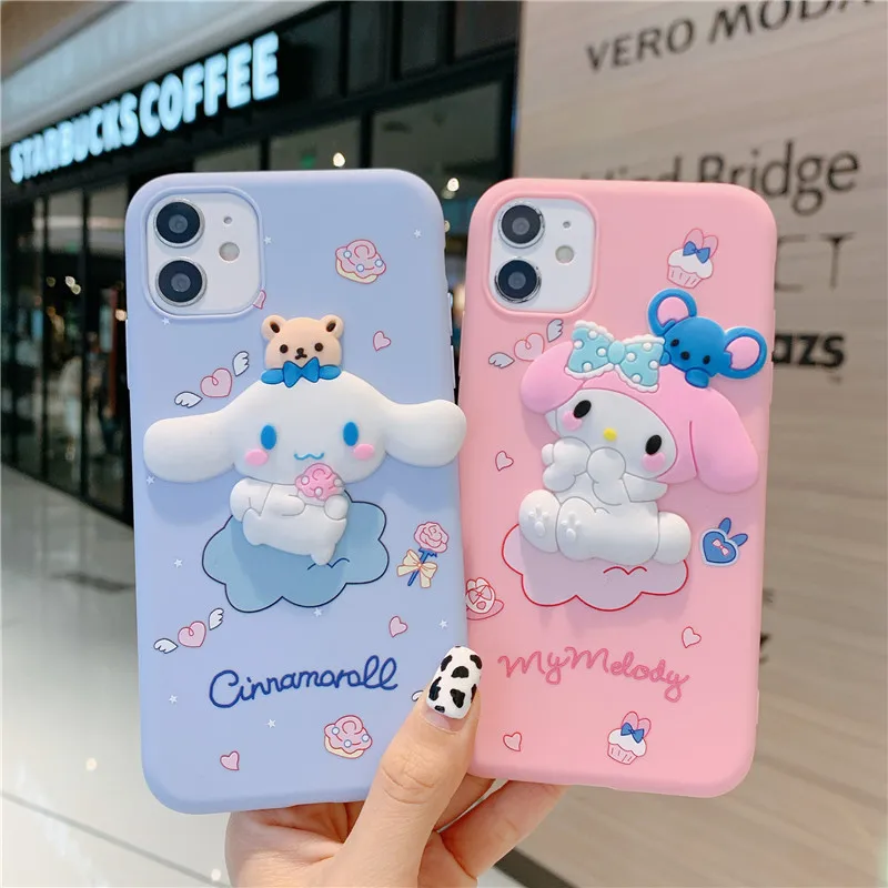 New popular model suitable for iphone15 cartoon apple 16 mobile phone case cinnamons dog Melodys cute three-dimensional silicone