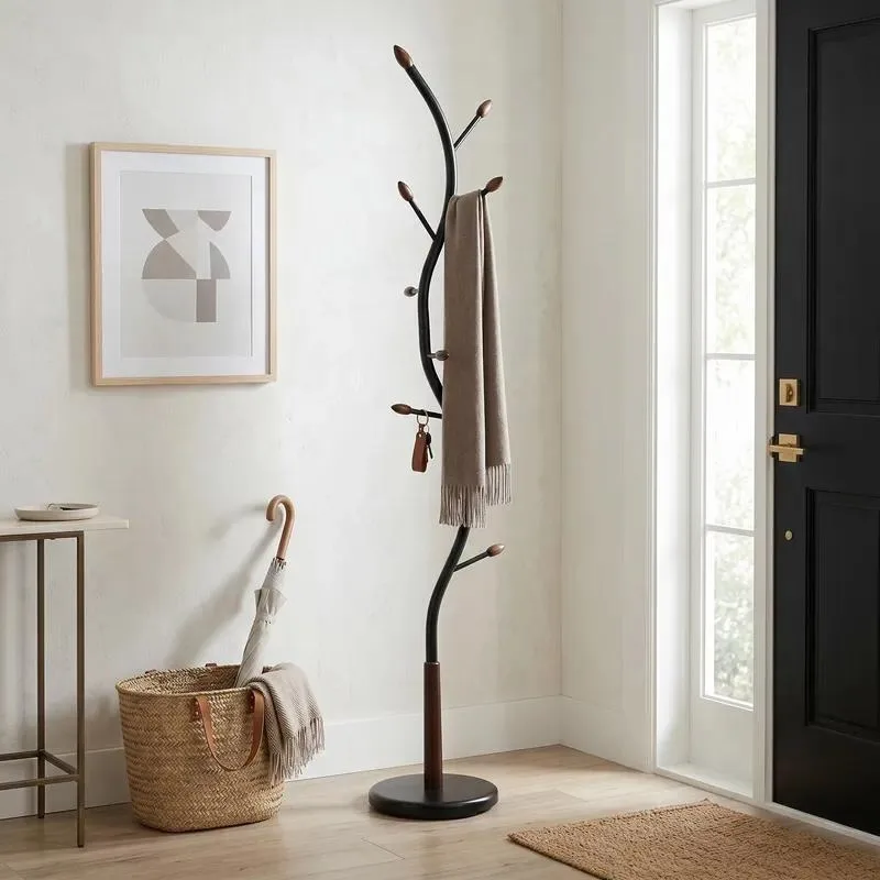 Solid Wood High Quality Arles Metal Black Walnut Vertical Hanger