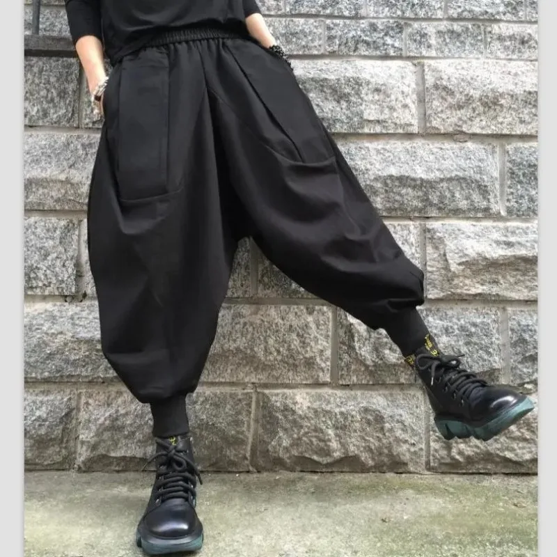 Autumn Winter New Style Solid Color  Style Low Crotch Drop Crotch Leg Harem Pants Trendy Trousers For Women