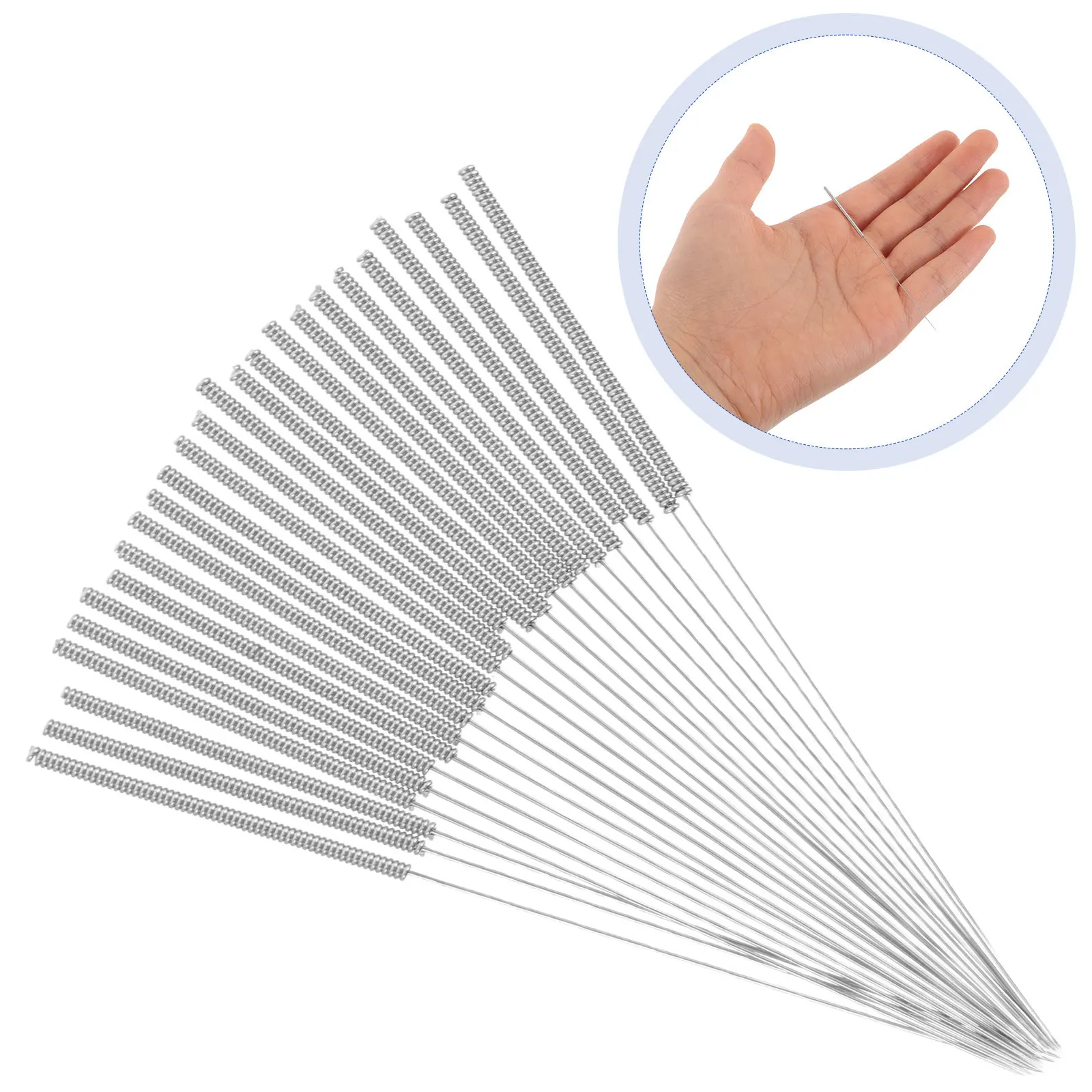 

50Pcs Stainless Steel 3D Printer Nozzle Cleaning Needles 0.4mm for Mk8 Nozzles Clog Removal Precision Cleaning Tools