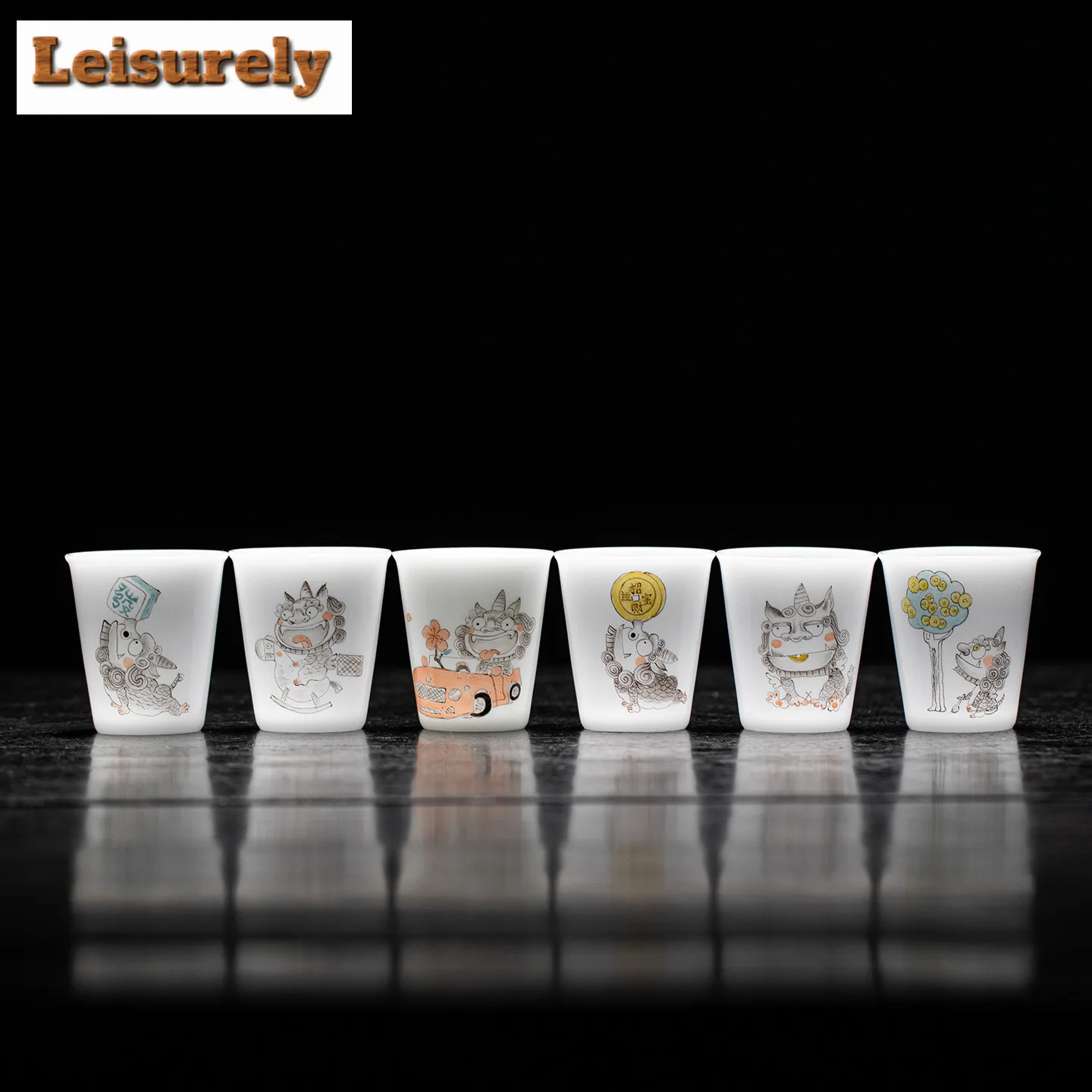 

30ml White Jade Clay Twelve Zodiac Teacup Vintage Tea Bowl Sample Tea Cup Tea-tasting Meditation Cup Jianzhan Master Cups Teaset