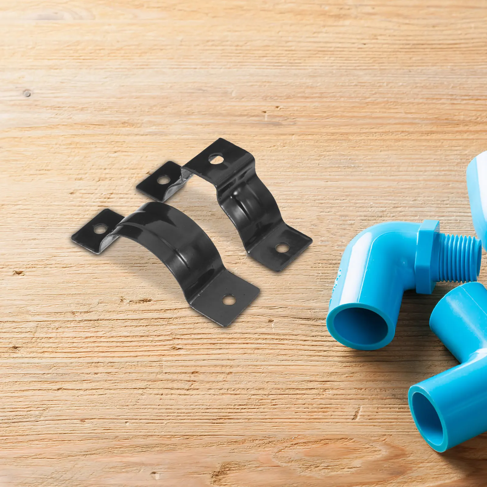 1Set Aluminum Drain Pipe Clamp Heavy Duty 50Mm Tube Support Bracket Water Flow Guide Secure Rainwater Drainage Outdoor Pipe