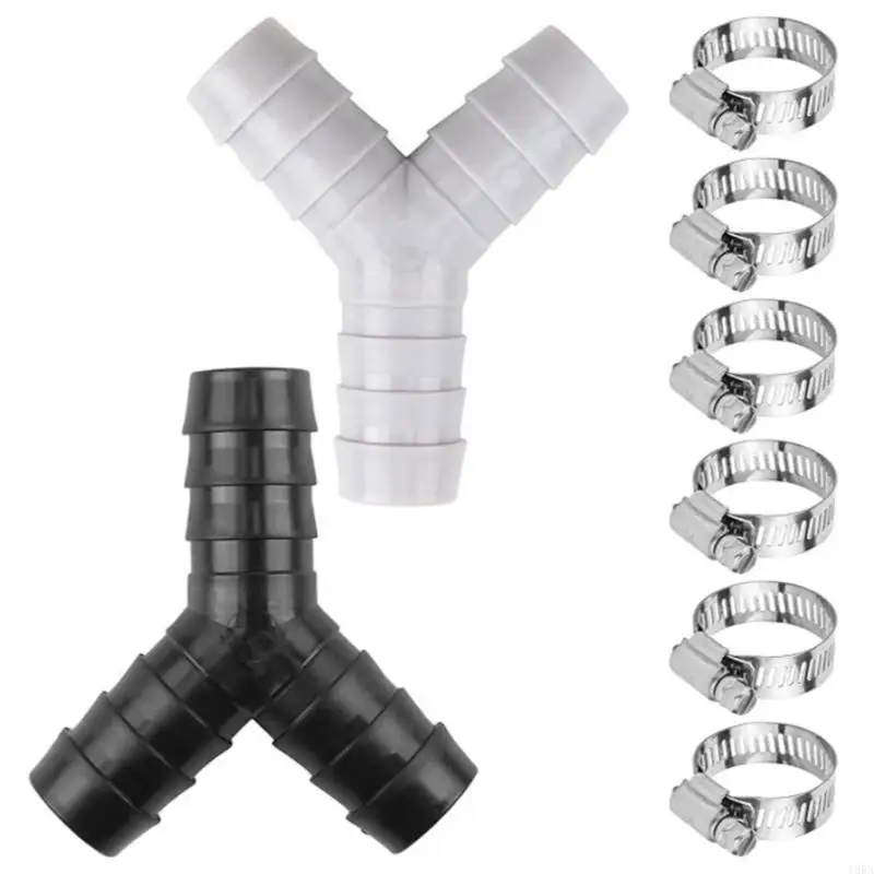 Y Shaped Splitter Down Pipe Hose Connector Universals Plastic Drainage Splitter Connector for Washing Machines Dishwashers