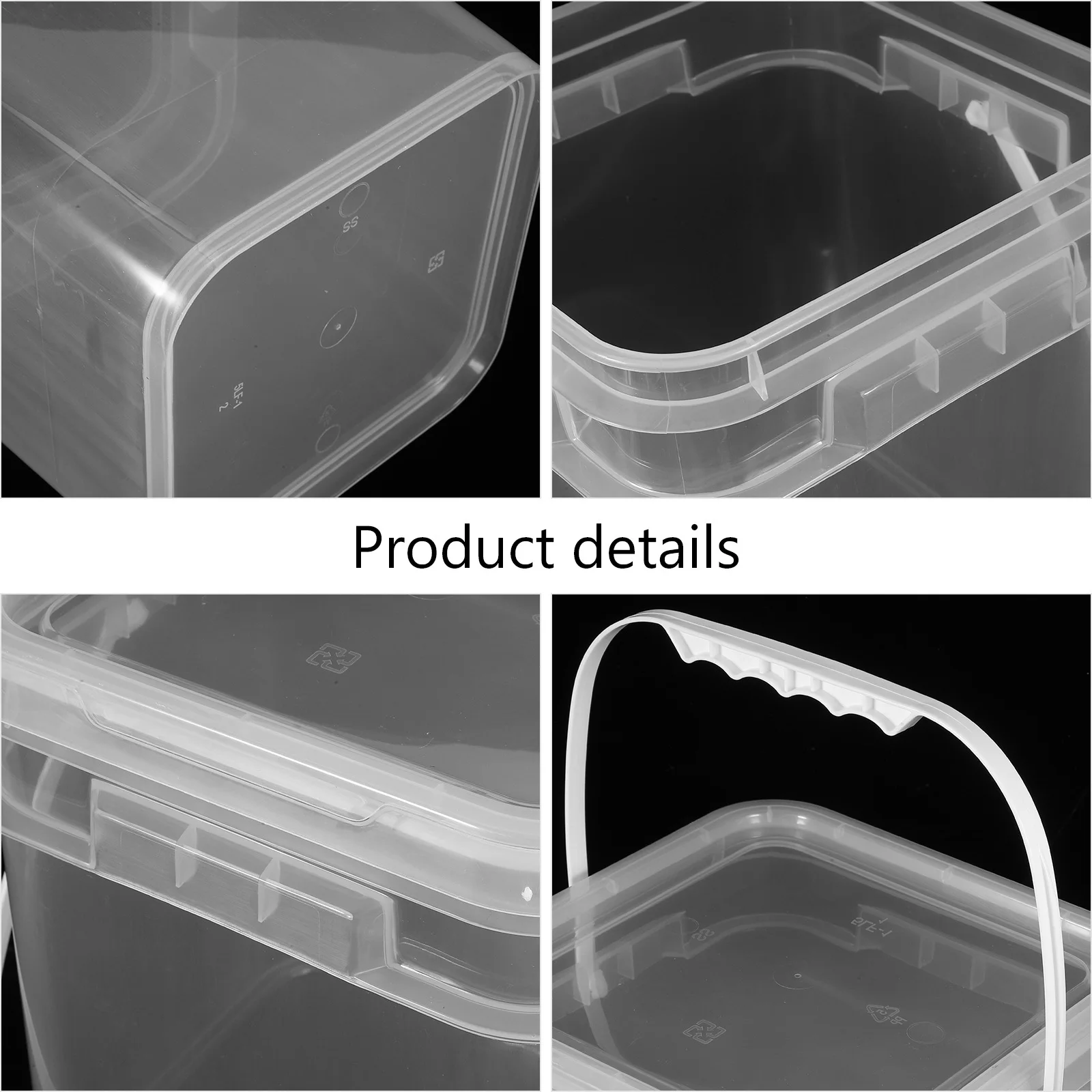 5L دلو الطلاء حاوية تخزين بلاستيكية شفافة مانعة للتسرب مختومة دلو للطلاء الدهانات أصباغ حامل الطلاء