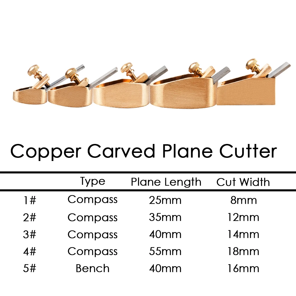 5PCS Professional Violin Plane Cutter Violin Tool Woodworking Plane Cutter Brass Luthier Tool For Violin & Viola Top Back Side