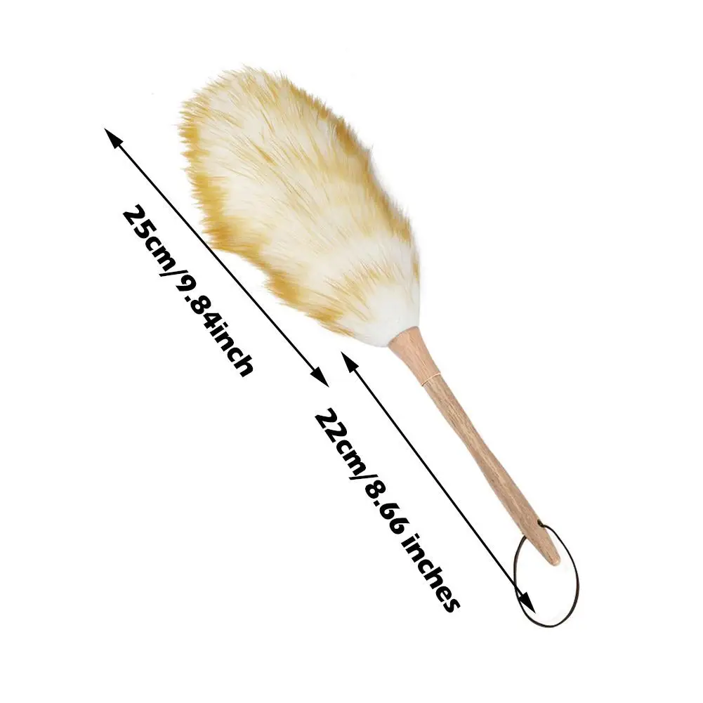 High Quality Wool Duster Anti-static Lambswool Feather Brush Duster Household Dust Mites Soft Furniture Lambswool Brush Dusting