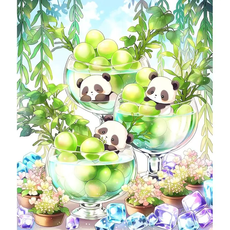 GATYZTORY Paint By Numbers Adults Crafts Picture Drawing Panda Animal Paint for Painting Crafts Diy Gift Painting By Numbers