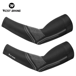 WEST BIKING Summer Anti-UV Cycling Arm Sleeves Running Fitness Basketball Breathable Men Women Sport Protection Arm Warmers