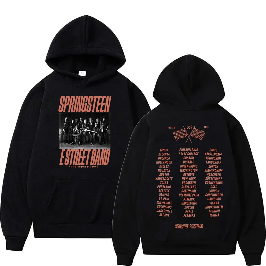 

Rock Bruce Springsteen 2023 Tour Album Hoodie Man Hip Hop Vintage Pullover Sweatshirt Unisex Casual Oversized Hoodies Streetwear